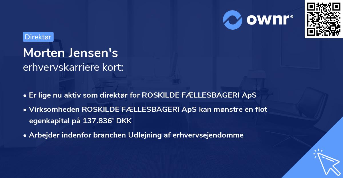 Morten Jensen's erhvervskarriere kort