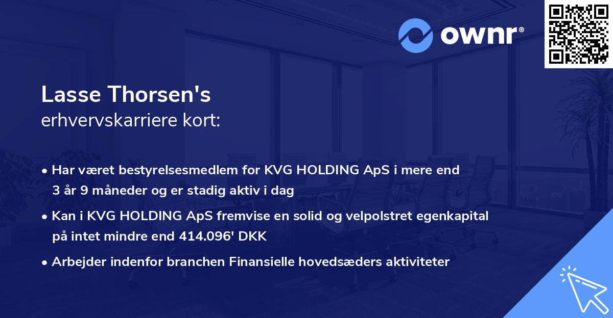 Lasse Thorsen's erhvervskarriere kort