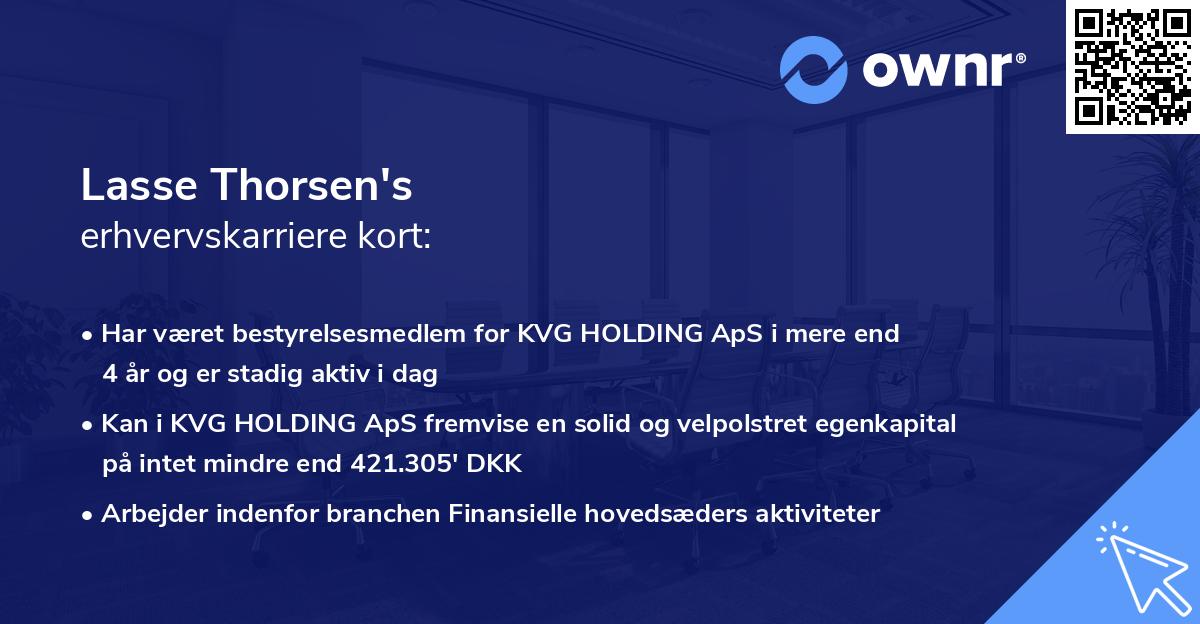 Lasse Thorsen's erhvervskarriere kort