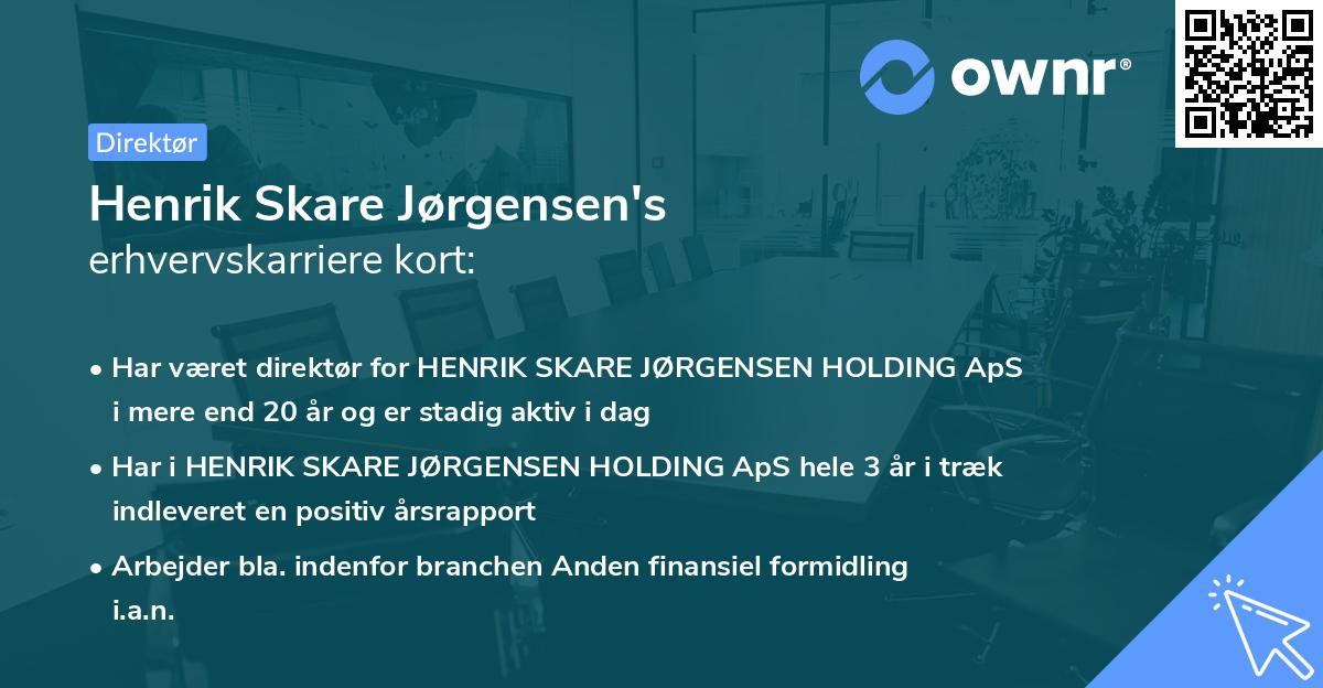 Henrik Skare Jørgensen's erhvervskarriere kort