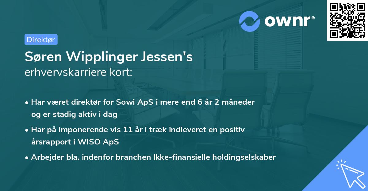 Søren Wipplinger Jessen's erhvervskarriere kort
