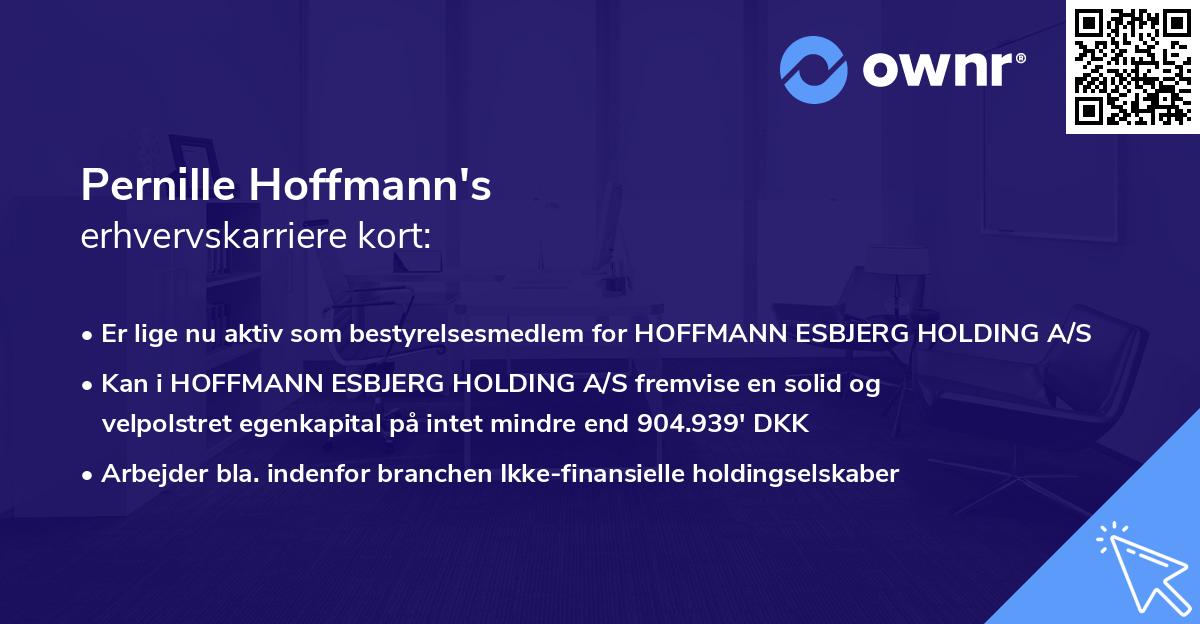 Pernille Hoffmann's erhvervskarriere kort