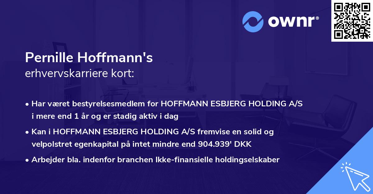 Pernille Hoffmann's erhvervskarriere kort