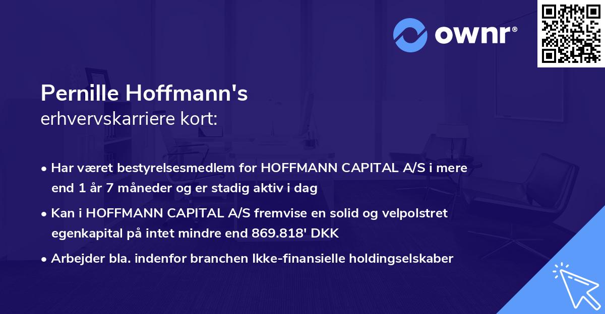 Pernille Hoffmann's erhvervskarriere kort