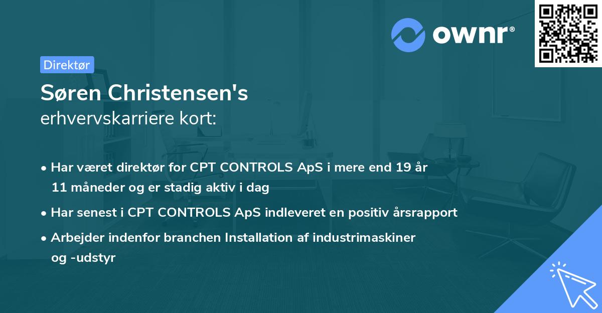 Søren Christensen's erhvervskarriere kort