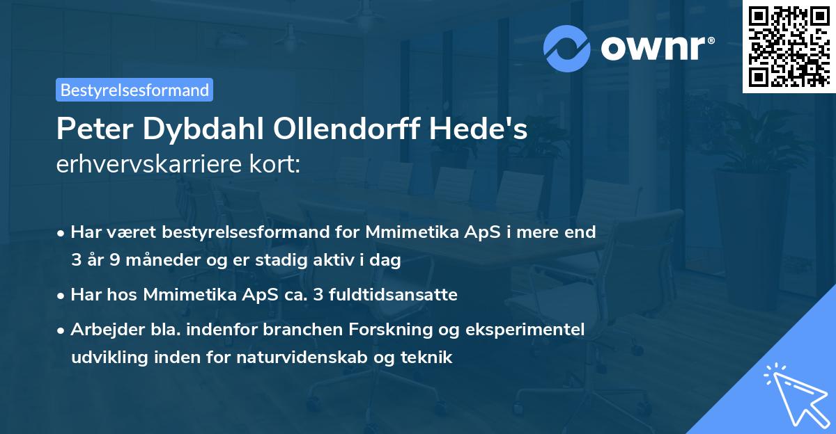 Peter Dybdahl Ollendorff Hede's erhvervskarriere kort