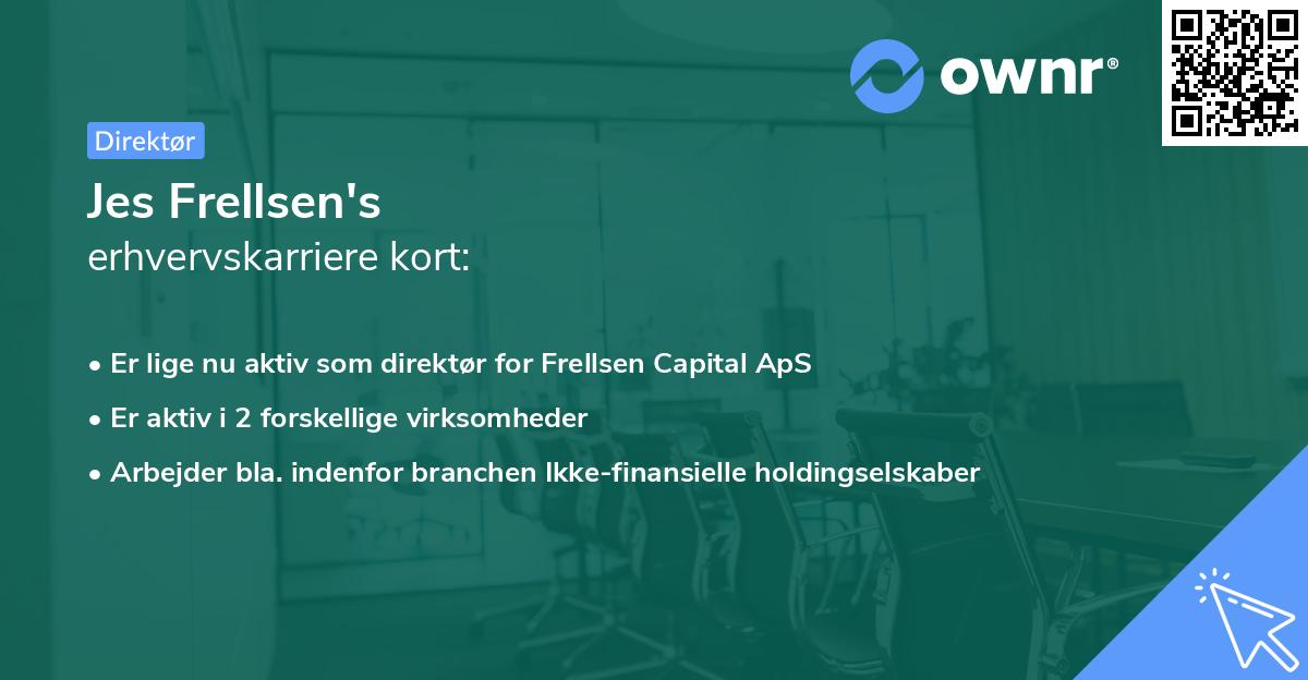 Jes Frellsen's erhvervskarriere kort