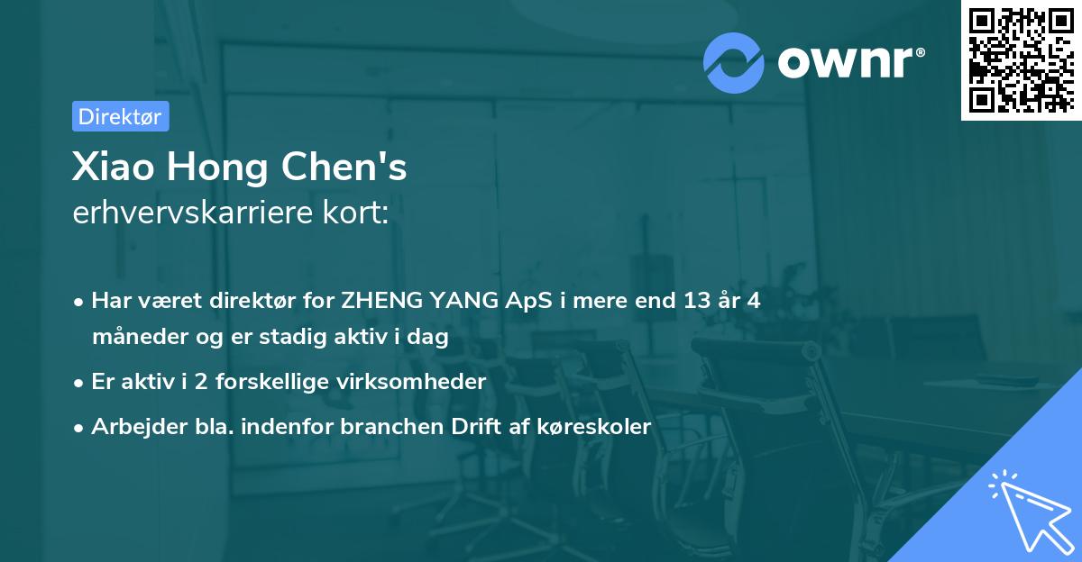 Xiao Hong Chen's erhvervskarriere kort