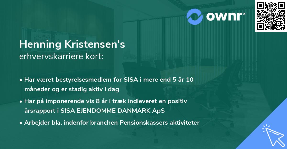 Henning Kristensen's erhvervskarriere kort