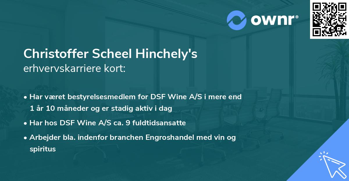 Christoffer Scheel Hinchely's erhvervskarriere kort