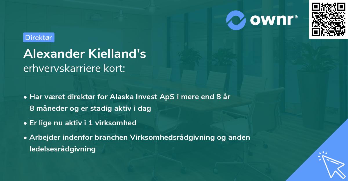 Alexander Kielland's erhvervskarriere kort