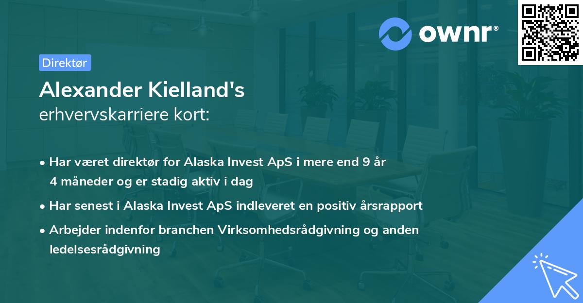 Alexander Kielland's erhvervskarriere kort