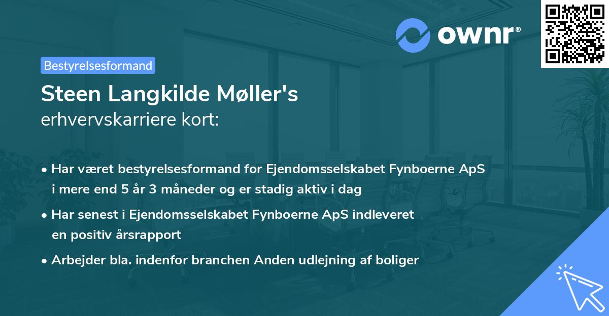 Steen Langkilde Møller's erhvervskarriere kort