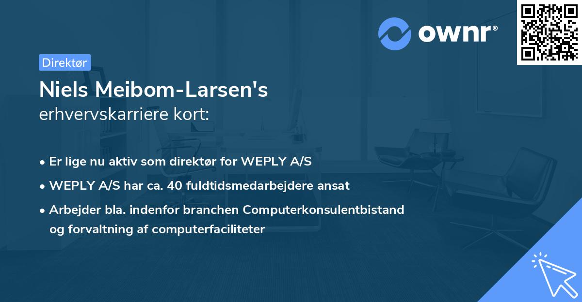 Niels Meibom-Larsen's erhvervskarriere kort