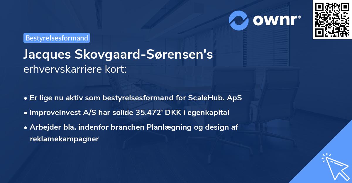 Jacques Skovgaard-Sørensen's erhvervskarriere kort