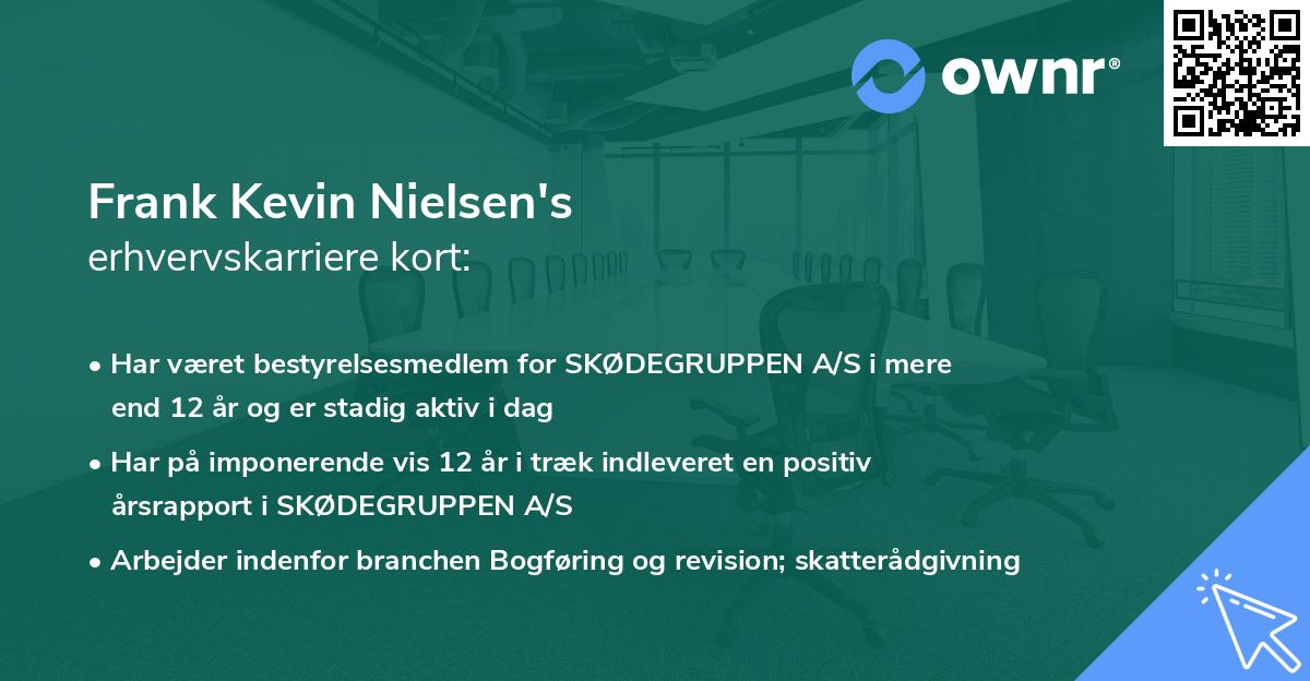 Frank Kevin Nielsen's erhvervskarriere kort