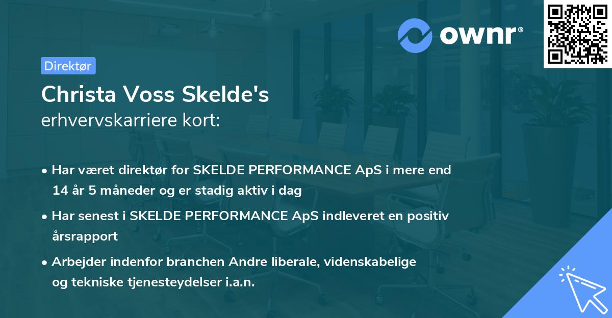 Christa Voss Skelde's erhvervskarriere kort