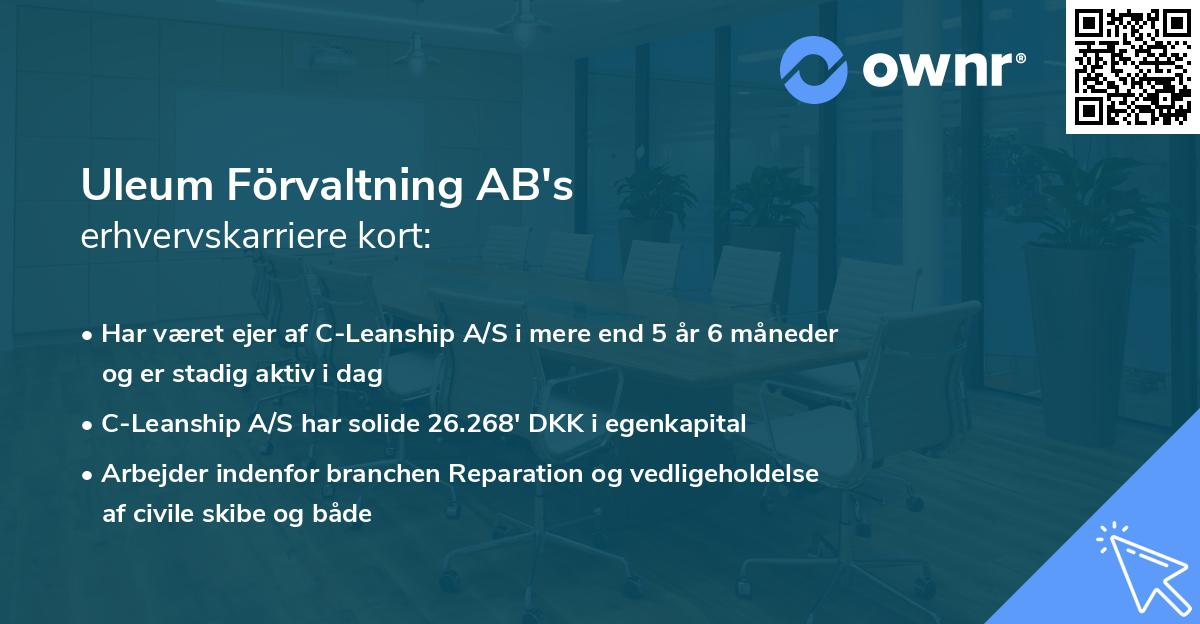 Uleum Förvaltning AB's erhvervskarriere kort