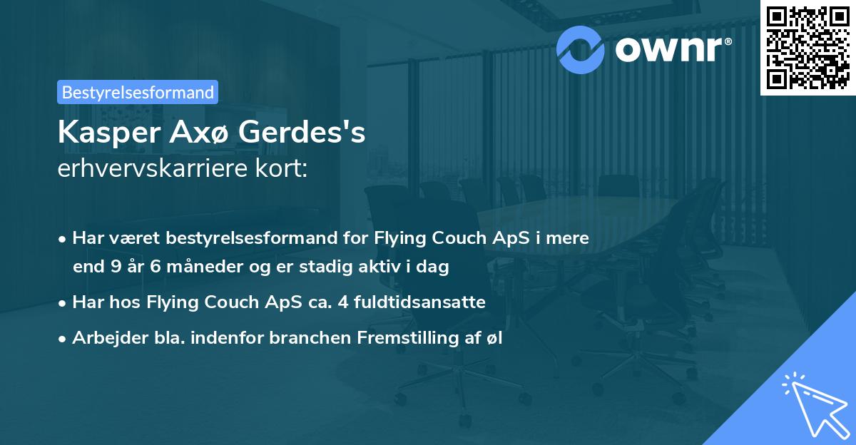 Kasper Axø Gerdes's erhvervskarriere kort