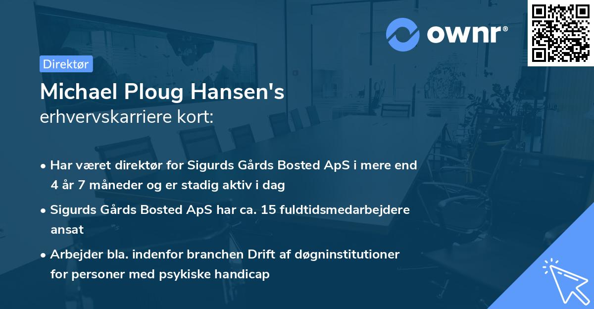 Michael Ploug Hansen's erhvervskarriere kort