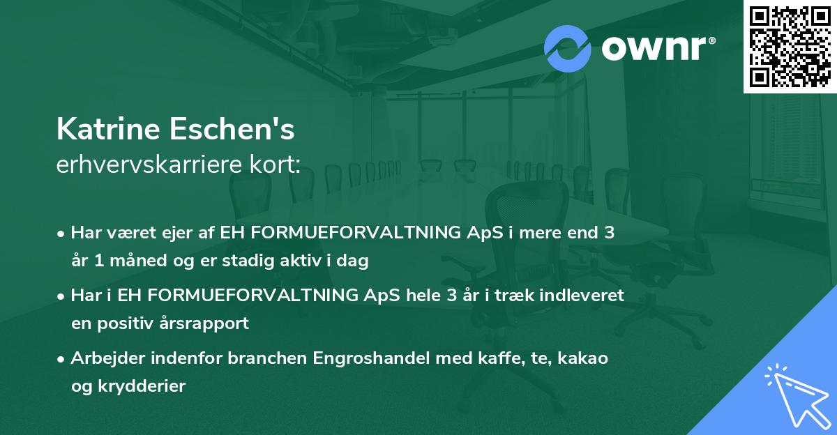 Katrine Eschen's erhvervskarriere kort