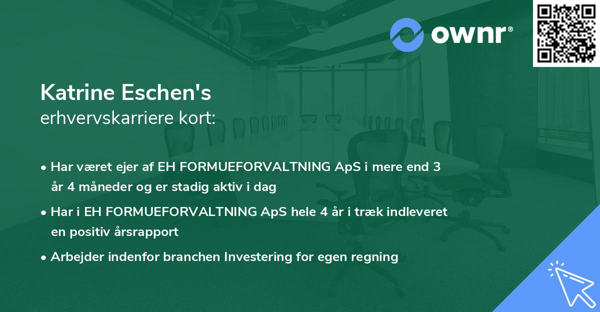 Katrine Eschen's erhvervskarriere kort