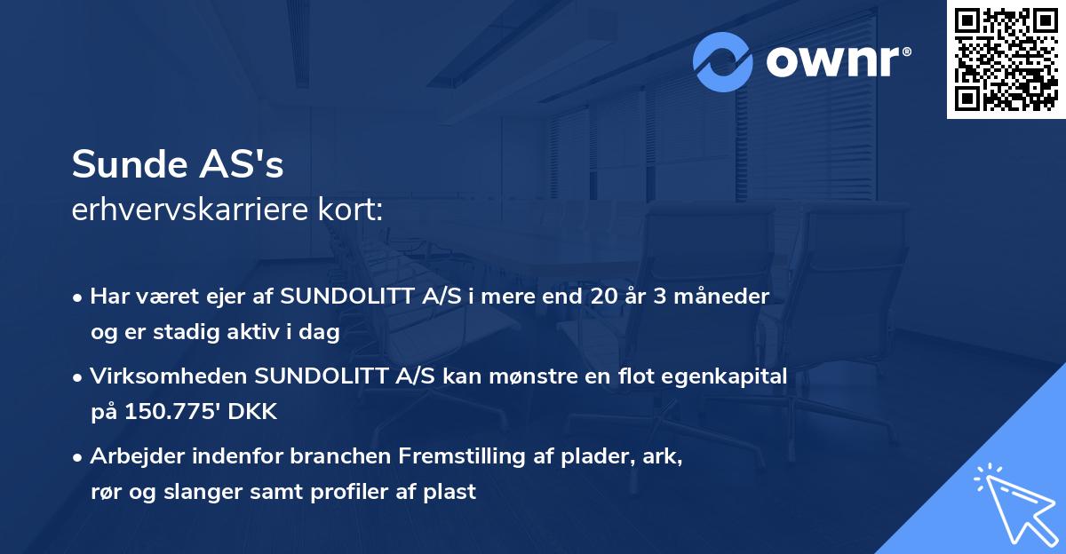 Sunde AS's erhvervskarriere kort
