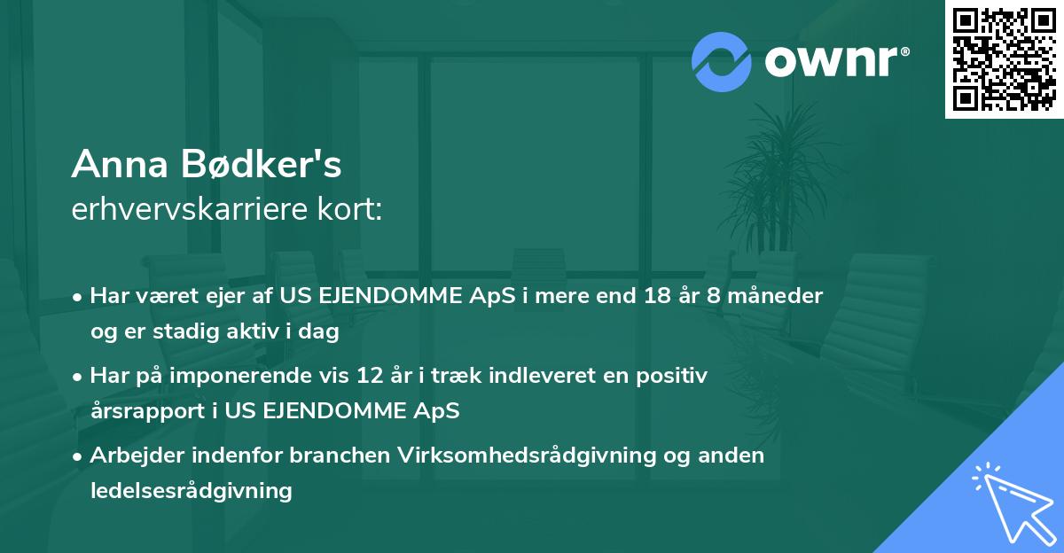 Anna Bødker's erhvervskarriere kort