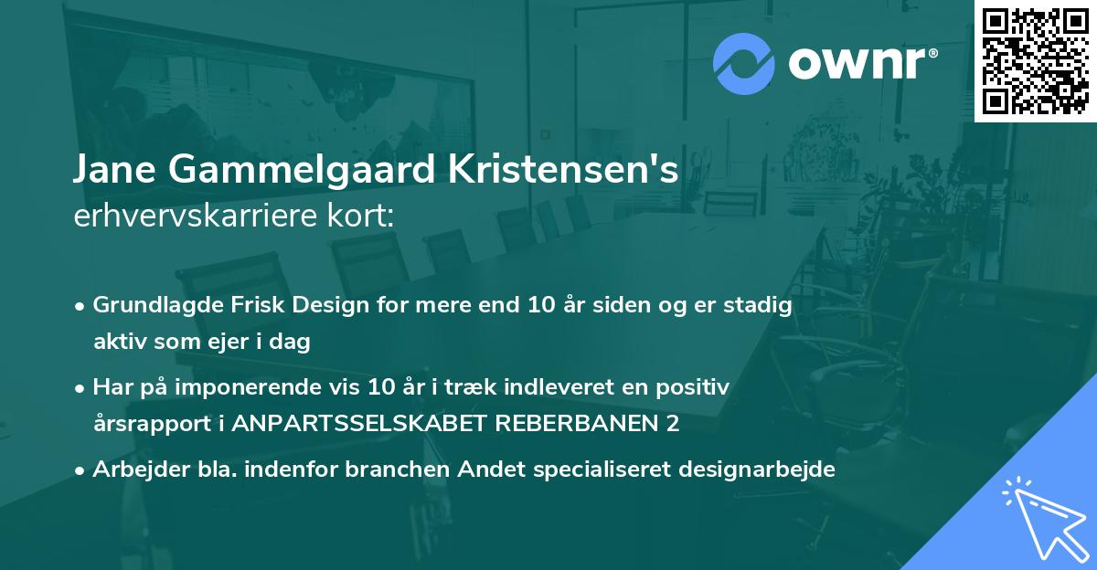 Jane Gammelgaard Kristensen's erhvervskarriere kort