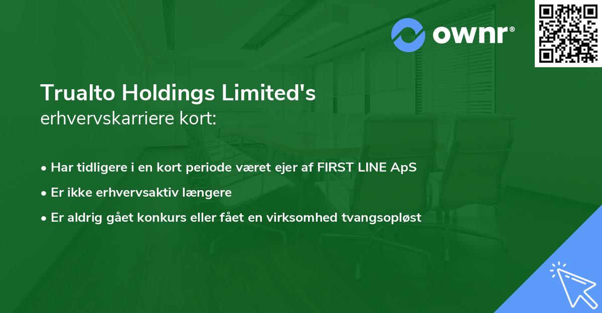 Trualto Holdings Limited's erhvervskarriere kort