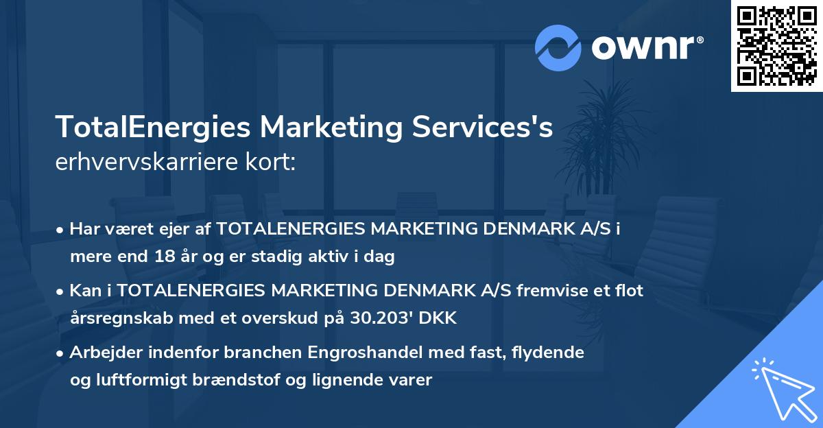 TotalEnergies Marketing Services's erhvervskarriere kort
