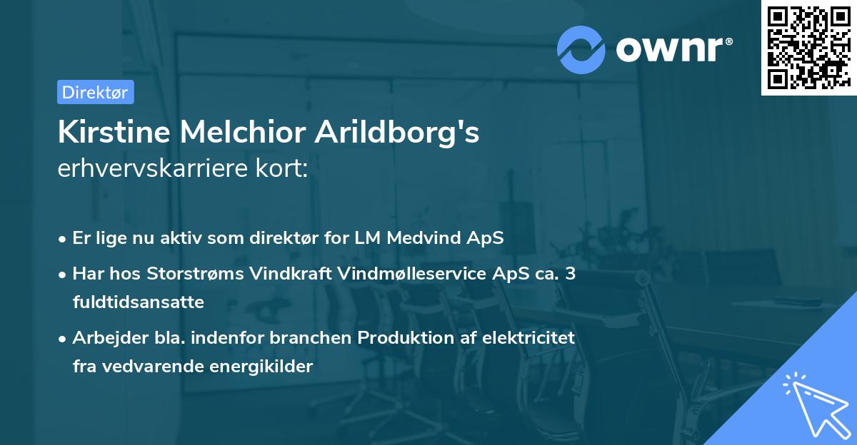 Kirstine Melchior Arildborg's erhvervskarriere kort