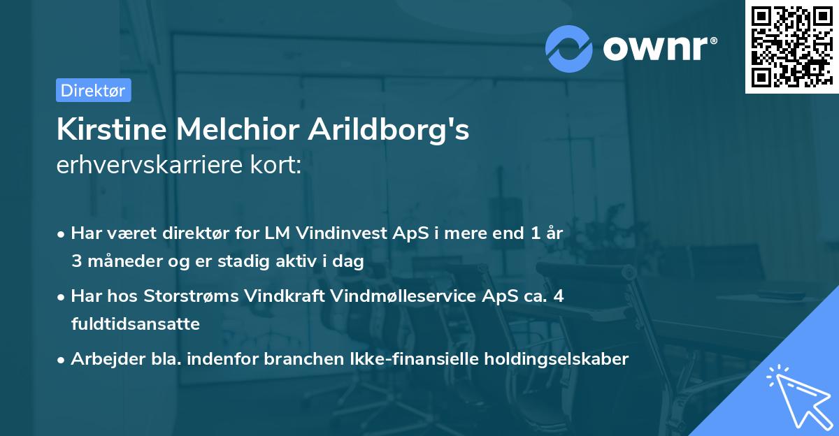 Kirstine Melchior Arildborg's erhvervskarriere kort