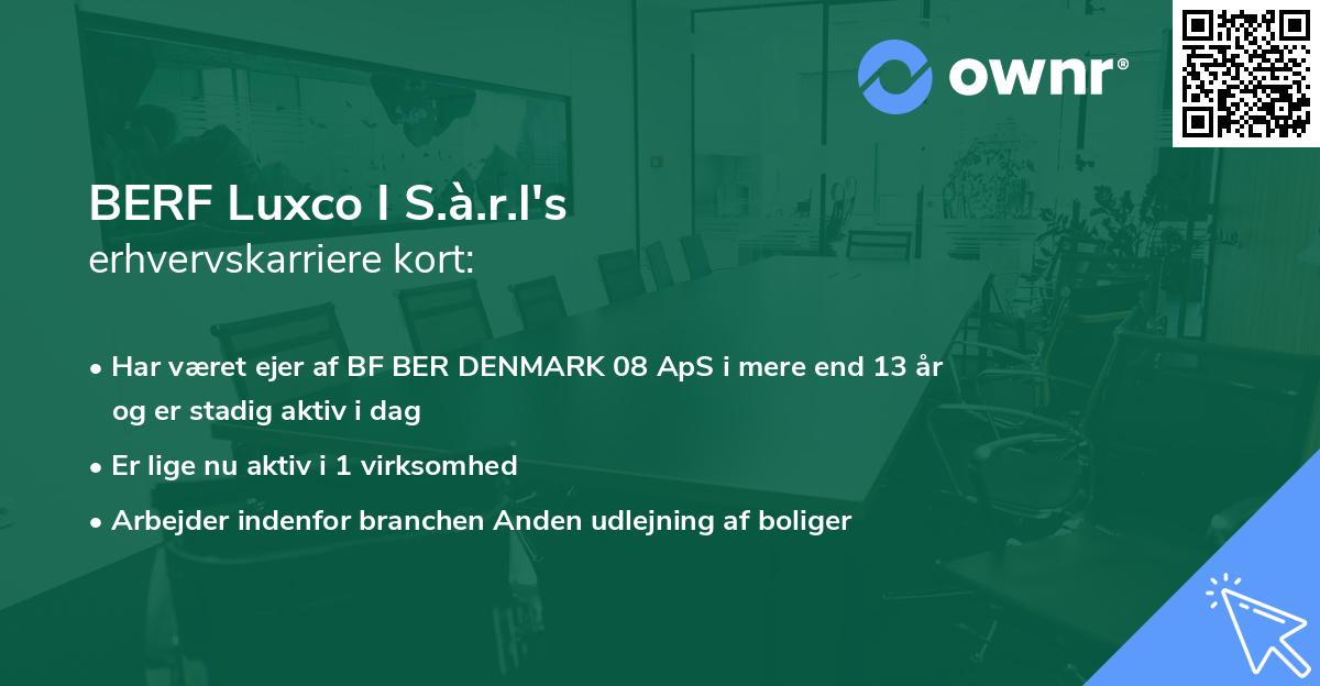 BERF Luxco I S.à.r.l's erhvervskarriere kort