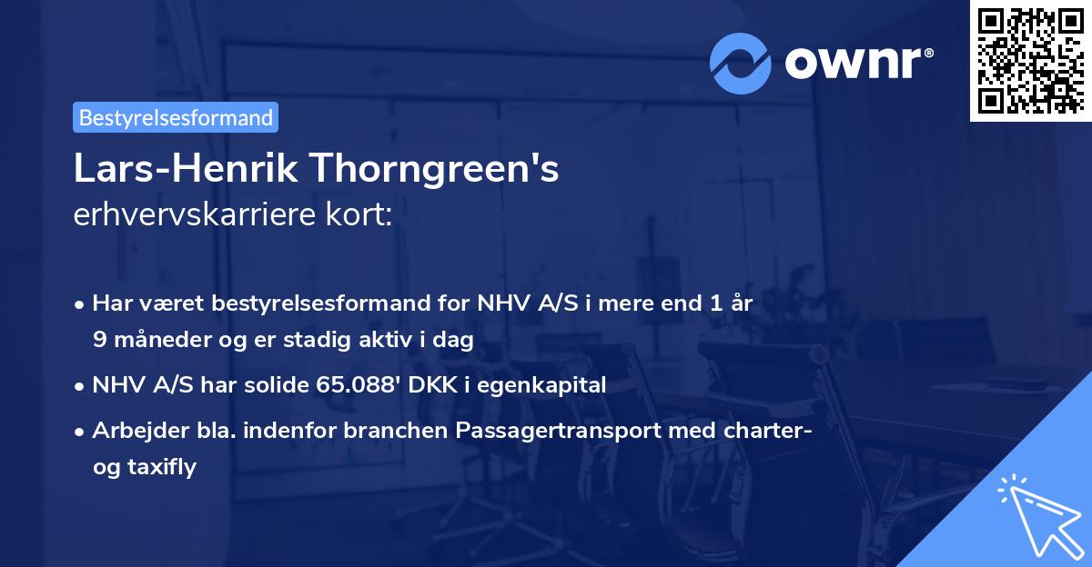 Lars-Henrik Thorngreen's erhvervskarriere kort