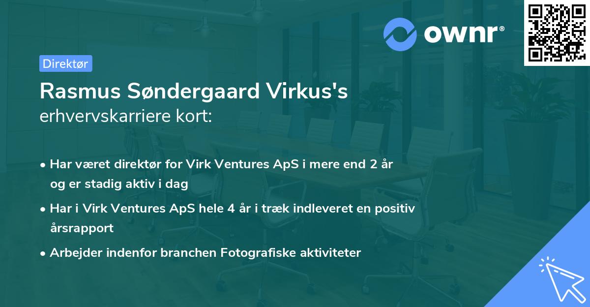 Rasmus Søndergaard Virkus's erhvervskarriere kort