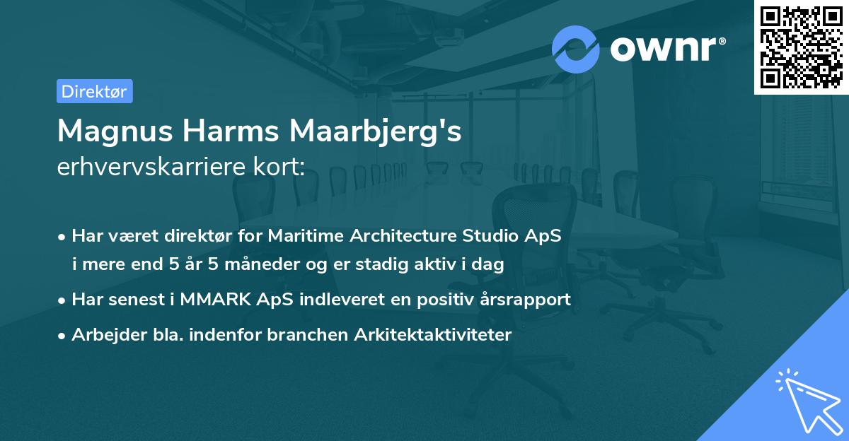 Magnus Harms Maarbjerg's erhvervskarriere kort