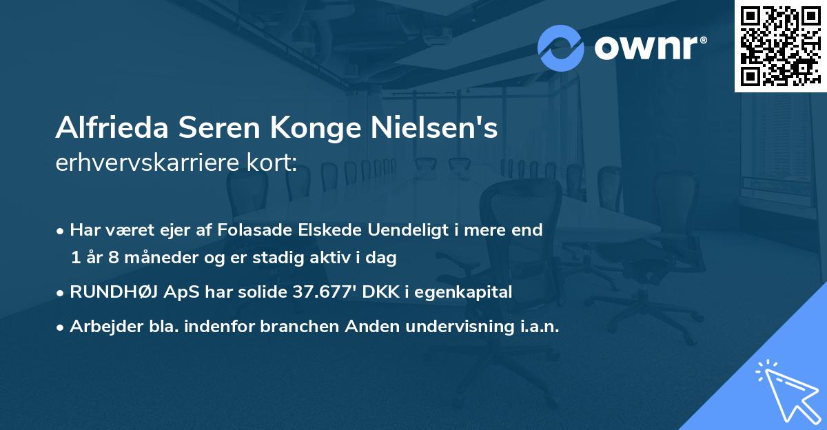 Alfrieda Seren Konge Nielsen's erhvervskarriere kort