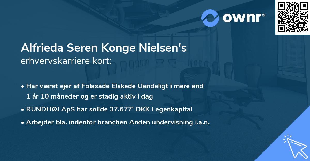 Alfrieda Seren Konge Nielsen's erhvervskarriere kort