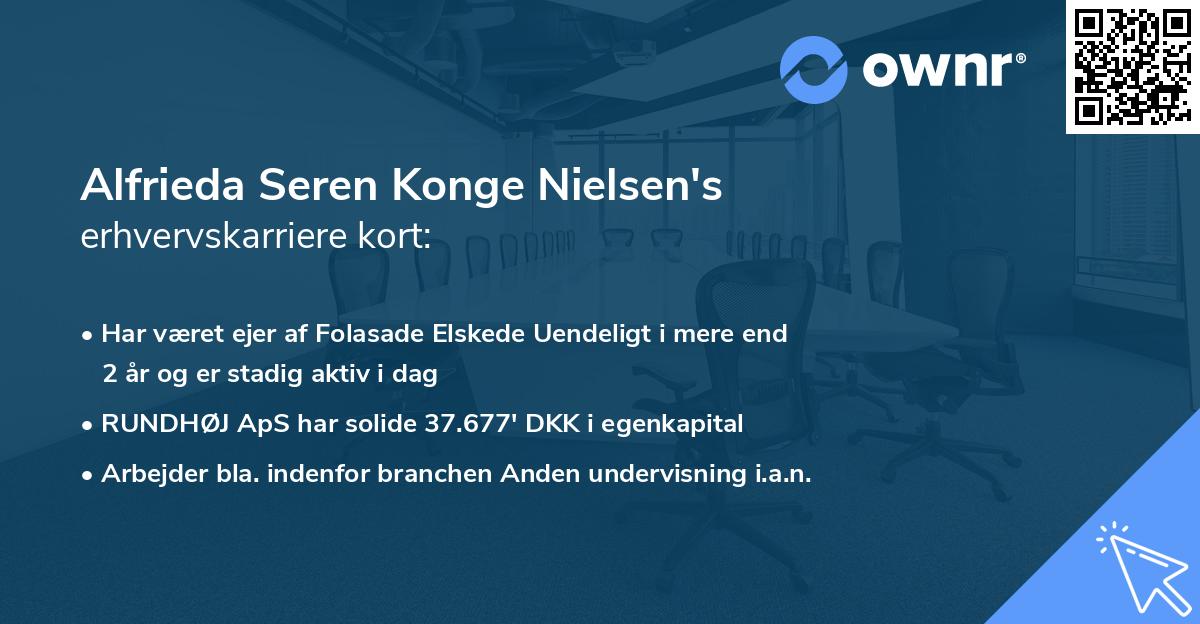 Alfrieda Seren Konge Nielsen's erhvervskarriere kort