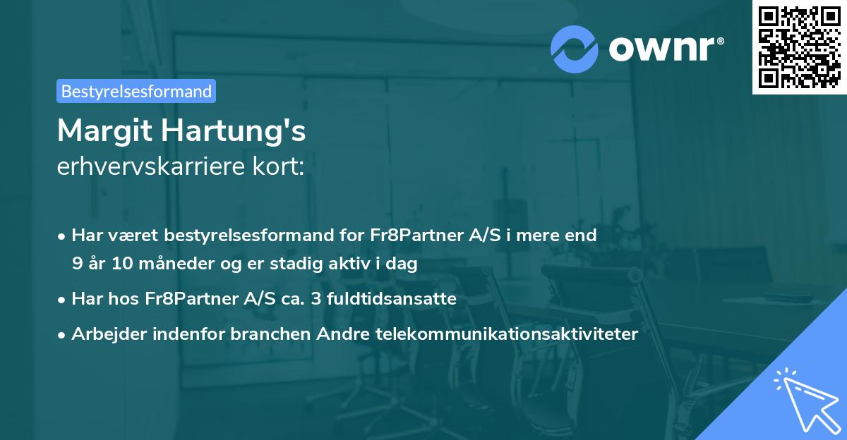 Margit Hartung's erhvervskarriere kort