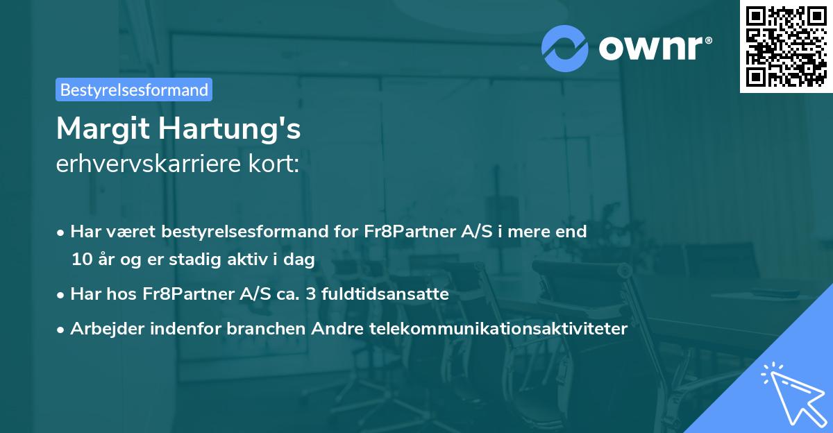 Margit Hartung's erhvervskarriere kort