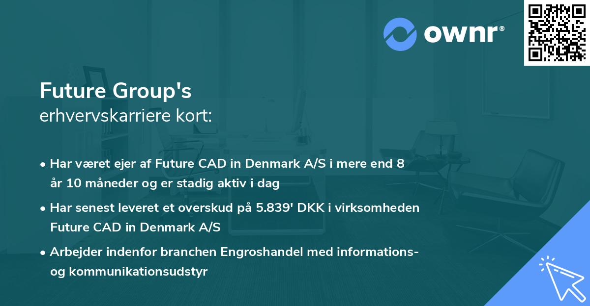 Future Group's erhvervskarriere kort