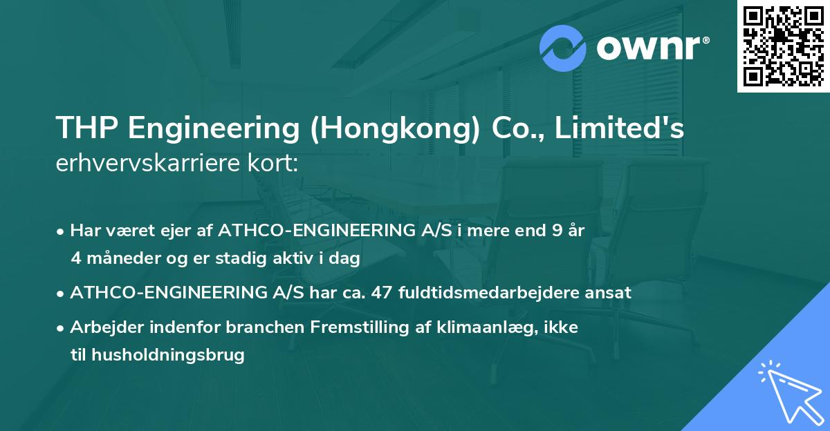 THP Engineering (Hongkong) Co., Limited's erhvervskarriere kort