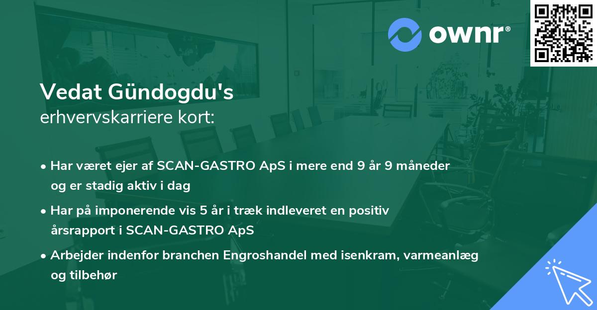 Vedat Gündogdu's erhvervskarriere kort