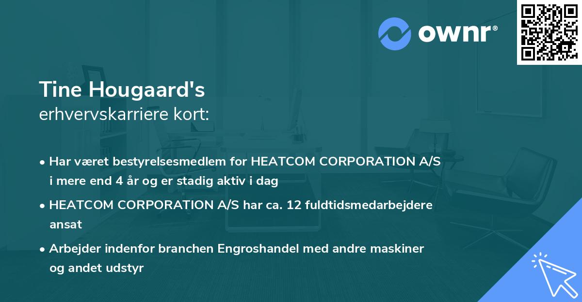 Tine Hougaard's erhvervskarriere kort