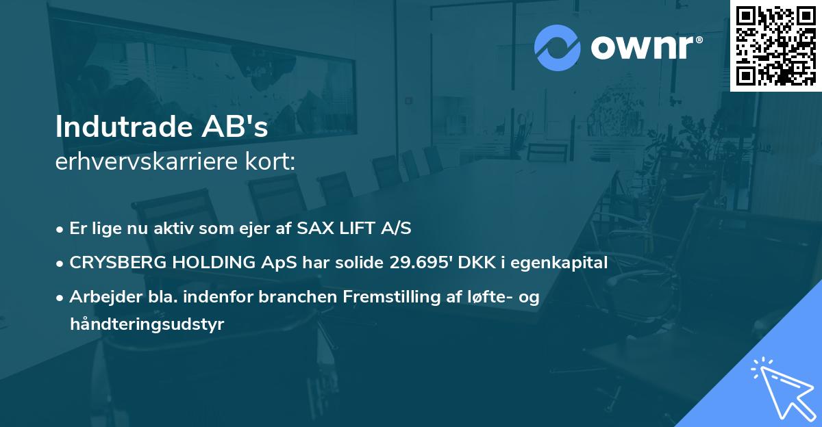 Indutrade AB's erhvervskarriere kort