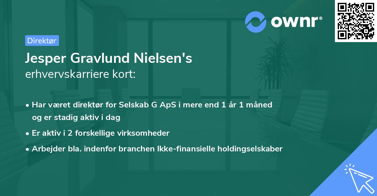 Jesper Gravlund Nielsen's erhvervskarriere kort