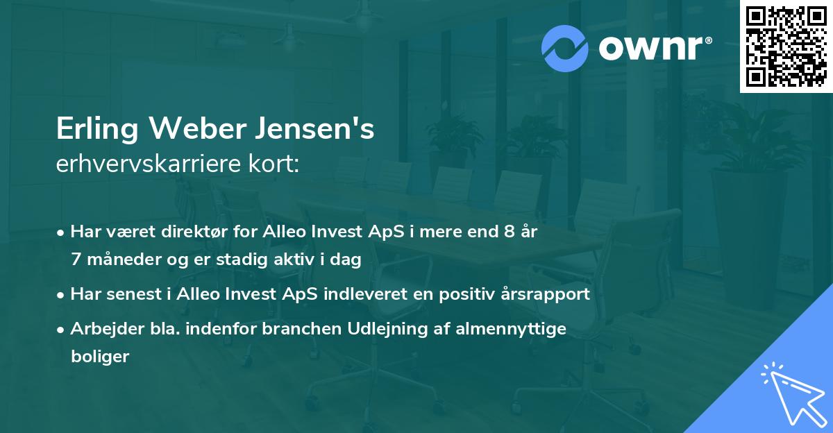 Erling Weber Jensen's erhvervskarriere kort