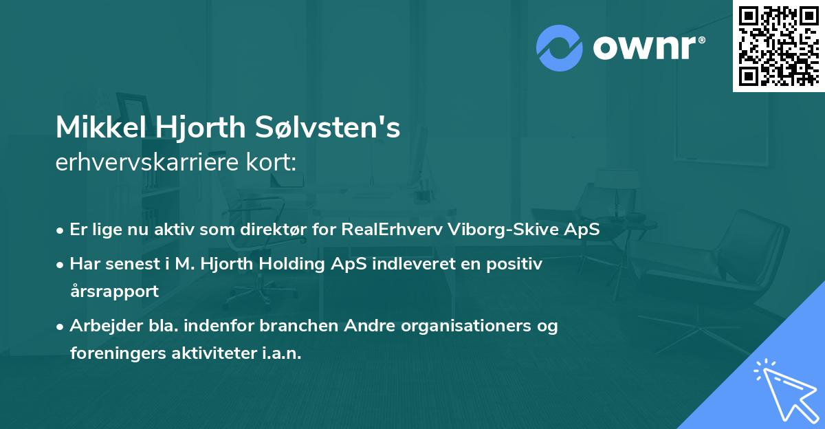 Mikkel Hjorth Sølvsten's erhvervskarriere kort